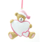 Bear With Heart Ornament Personalized Christmas Tree Ornament