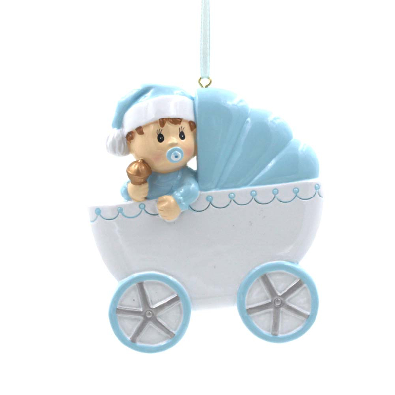 Baby With Baby-car Ornament Personalized Christmas Tree Ornament