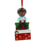 Gift Box With Boy Ornament Personalized Christmas Tree Ornament