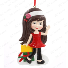 Shopping Girl Personalized Christmas Tree Ornament