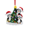 Penguin With Tree Family Of 4 Personalized Christmas Tree Ornament
