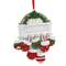 Mitten Family Of 8 Personalized Christmas Tree Ornament