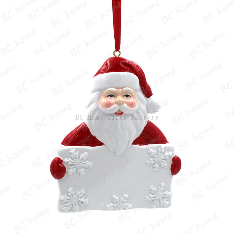 Santa Claus Hold Board Ornament Personalized Christmas Tree Ornament