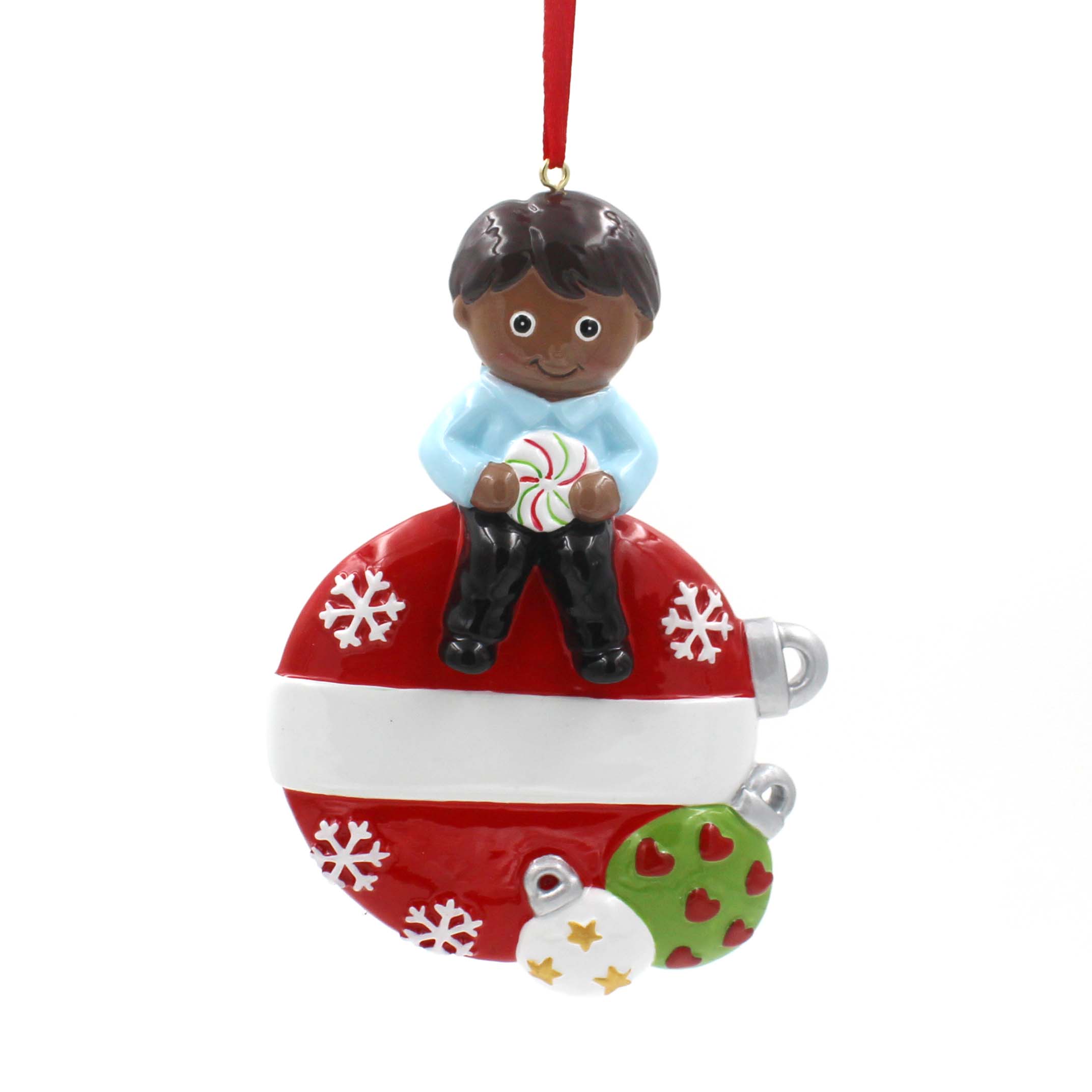 Christmas Ball With Boy Ornament Personalized Christmas Tree Ornament