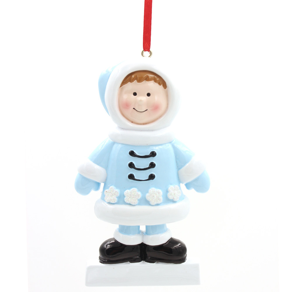 Boy and Girl In Winter Ornament Personalized Christmas Tree Ornament