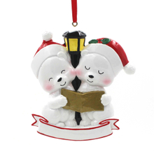 Couple Bear With Book Ornament Personalized Christmas Tree Ornament