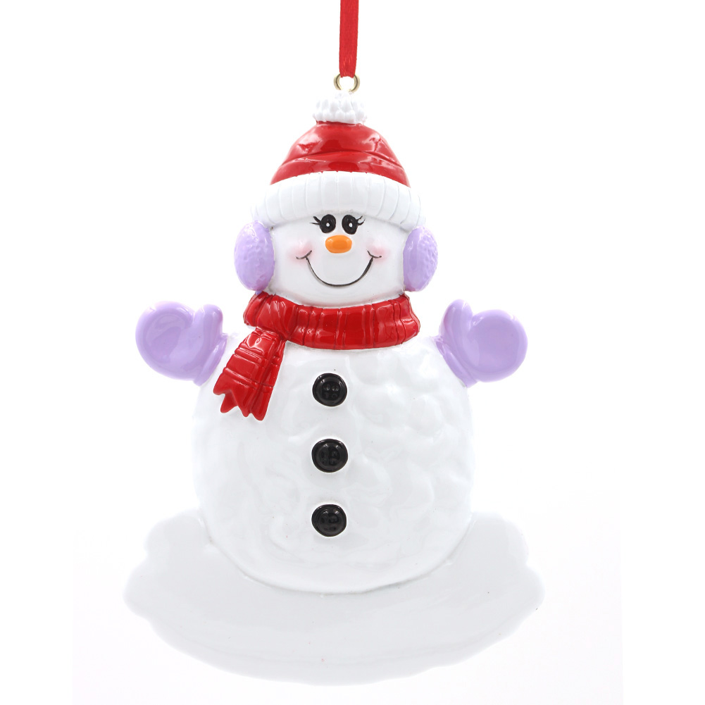 Single Snowman Ornaments Personalized Christmas Tree Ornament