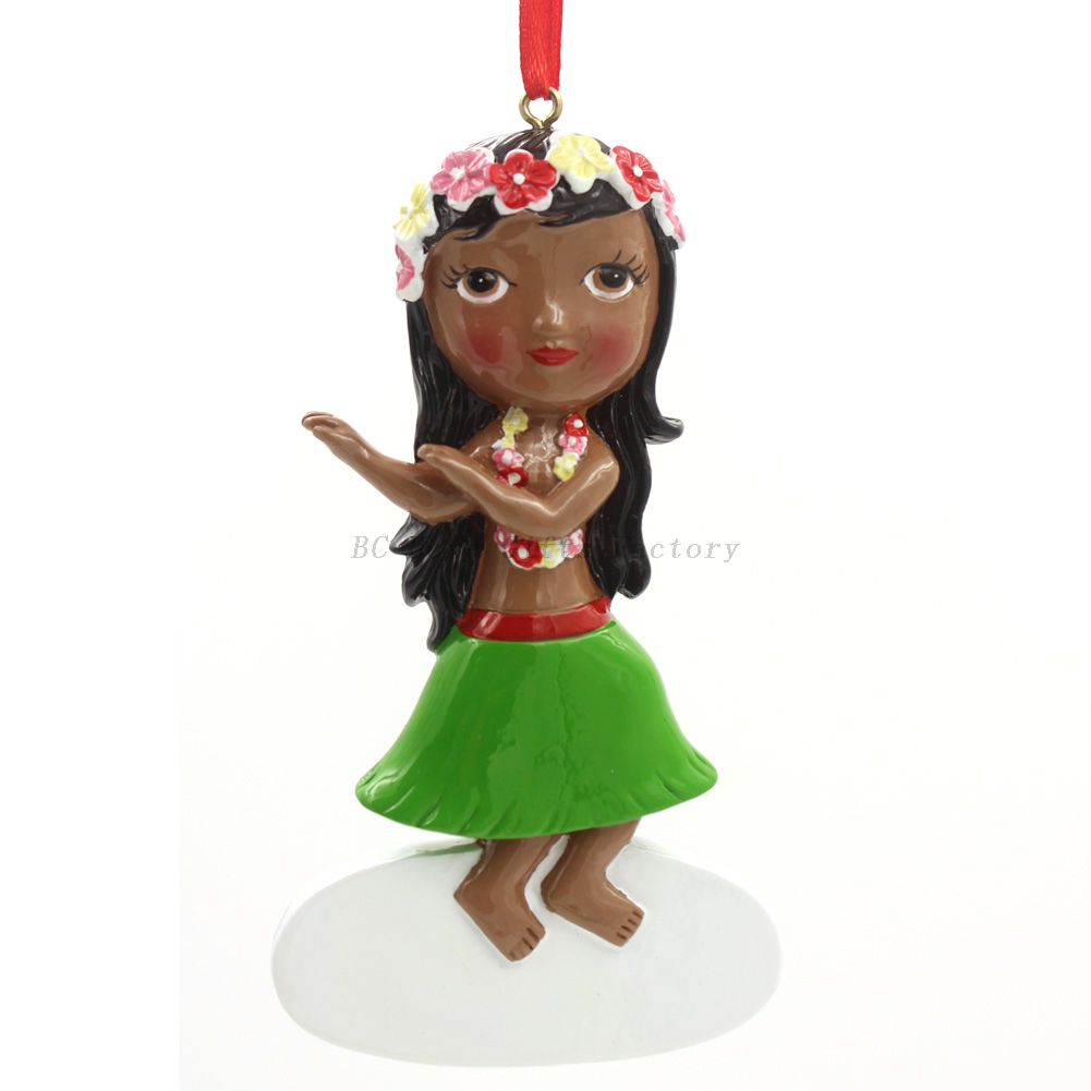 Hula Girl Ornament Personalized Christmas Ornament