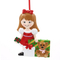 Girl With Gifts Ornament Personalized Christmas Tree Ornament