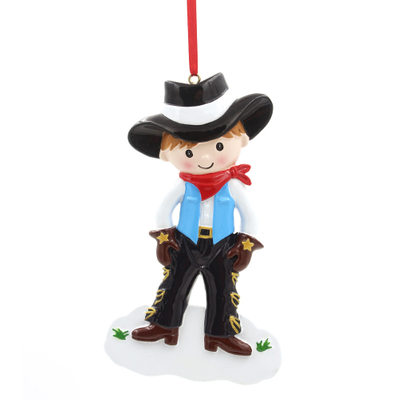Cowboy and Cowgirl Ornaments Personalized Christmas Tree Ornament