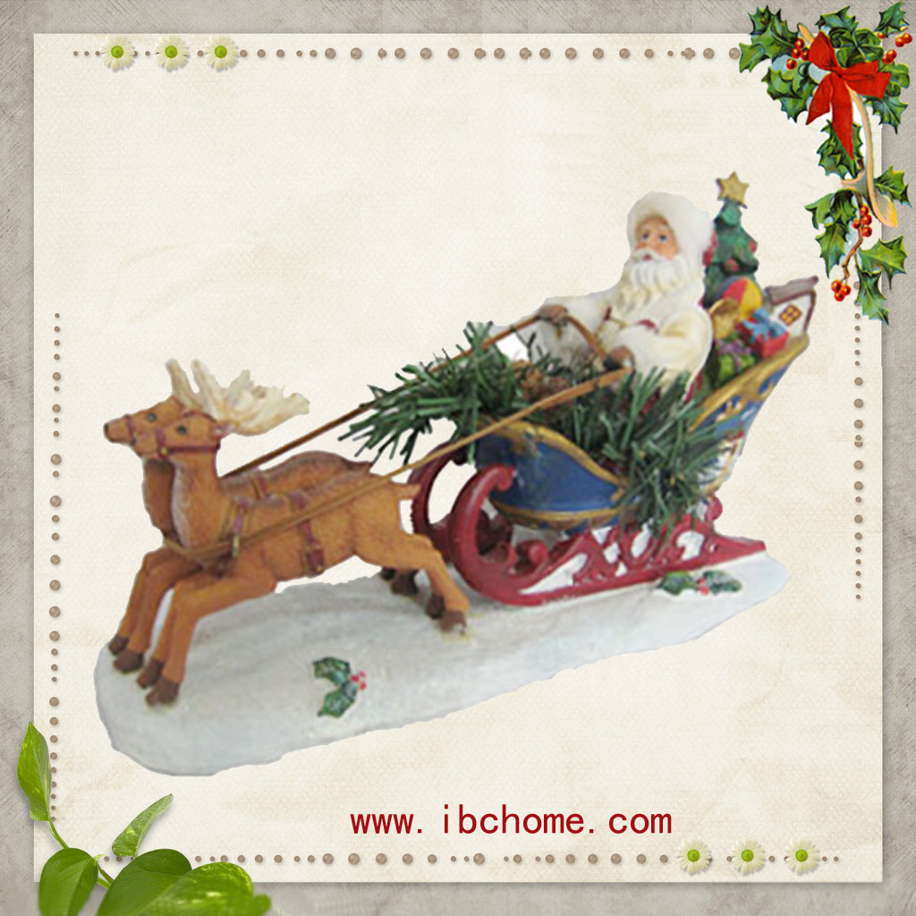 Polyresin santa gifts,santa claus mounts,christmas tree ornaments
