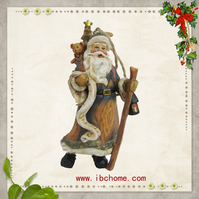 Polyresin santa gifts,Santa christmas ornaments,christmas tree decoration