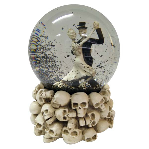 Dancing Bones Halloween resin Snow globe