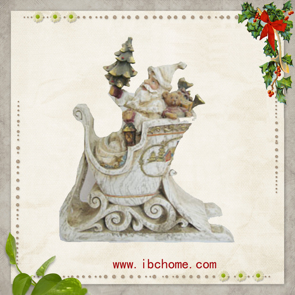 White Santa claus mounts,resin christmas tree ornaments