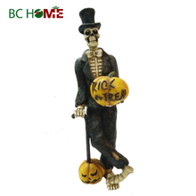 skeleton Man with pumpkin Halloween decorations